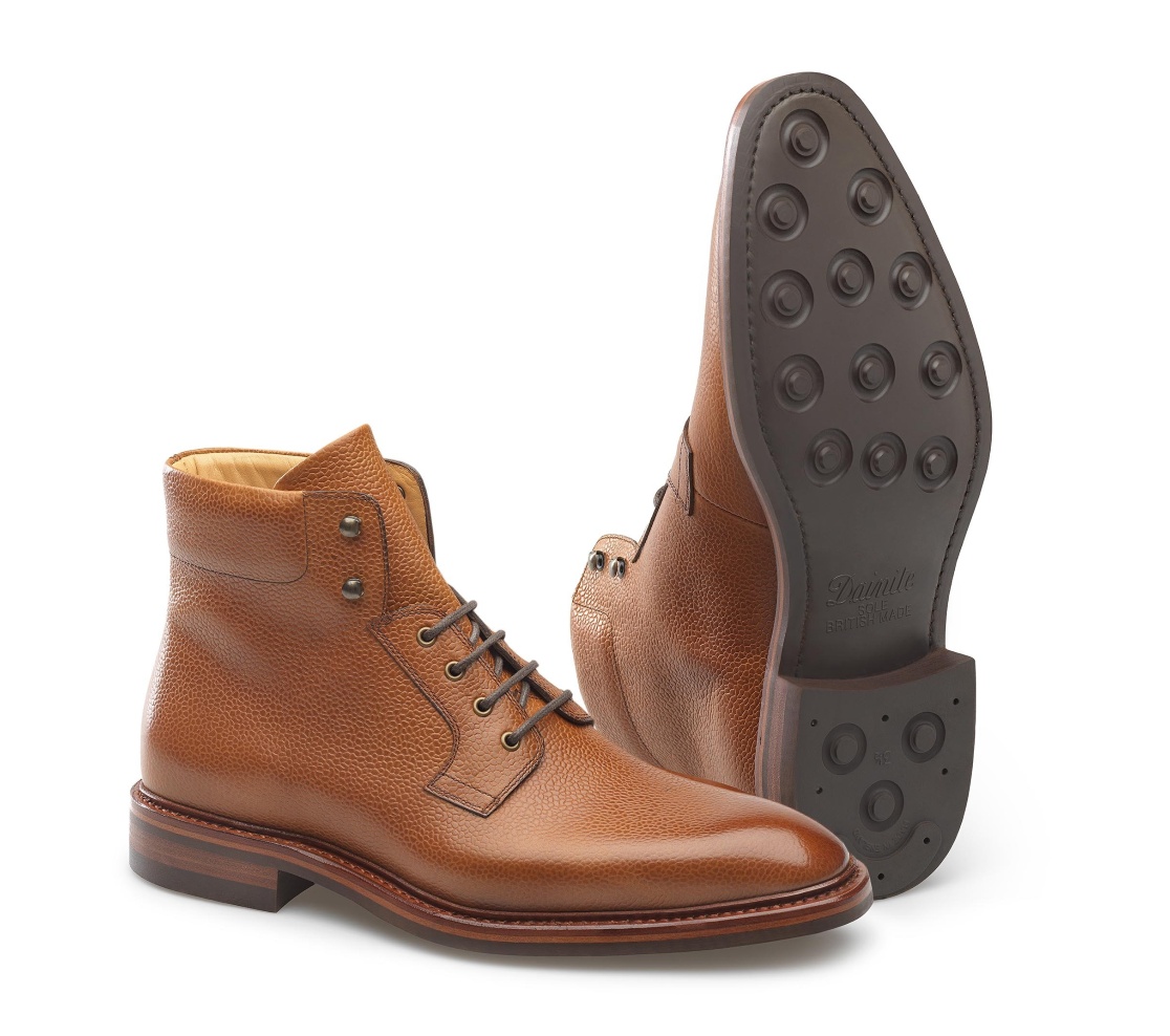 Lace-Up Boots - Maxwel Grain 100 Havane